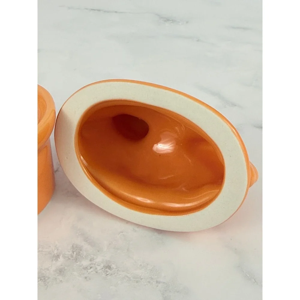 VTG BIA Orange Hen Chicken Ramekin 